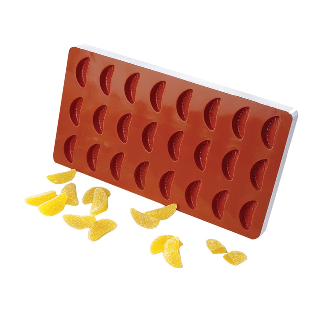 Martellato 339010 Tangerine Slice Fruit Jelly Mold w/ 24 Sections, Silicone, Rigid Base
