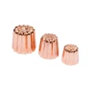 Matfer Bourgeat 340415 1 3/8" Flute Cannele Mold - 1 3/8" H, Copper thumbnail 2