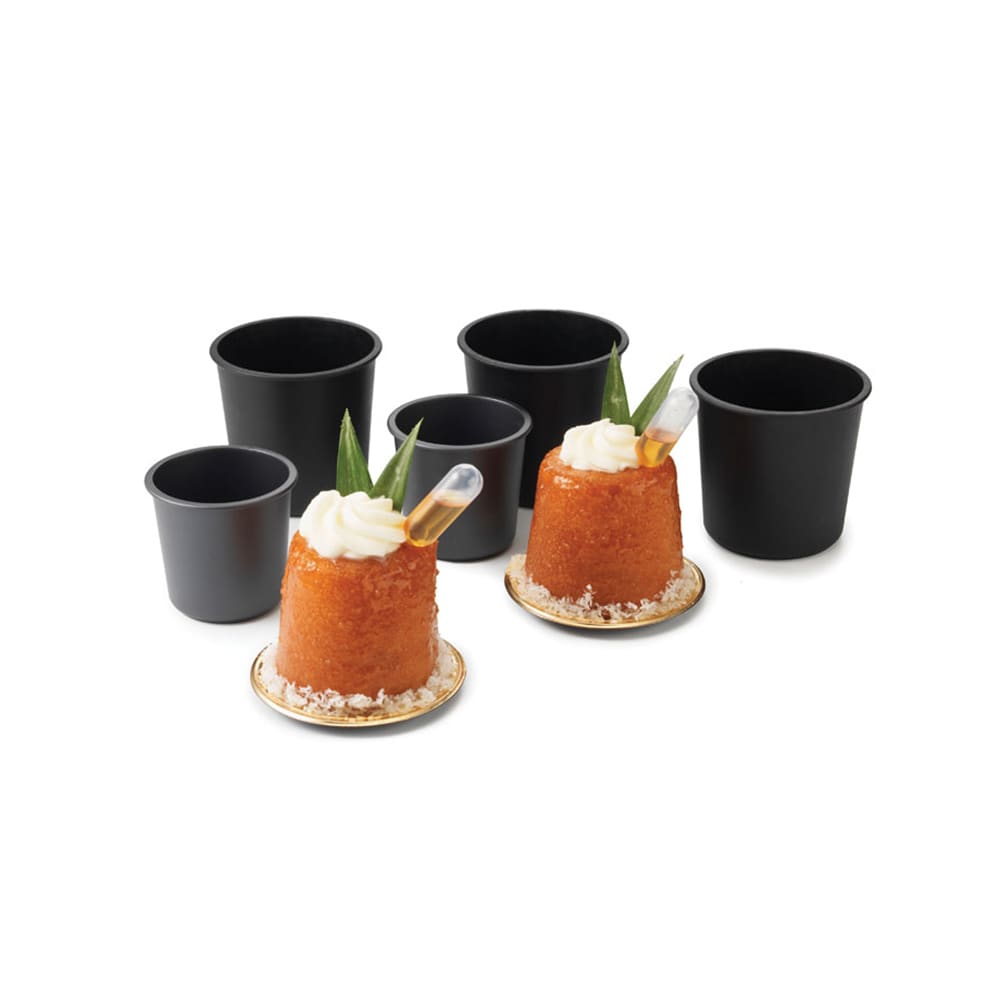 Matfer Bourgeat 345595 Exoglass® 2 3/4" Round Baba Mold - 2 3/4"H, Non-Stick, Composite