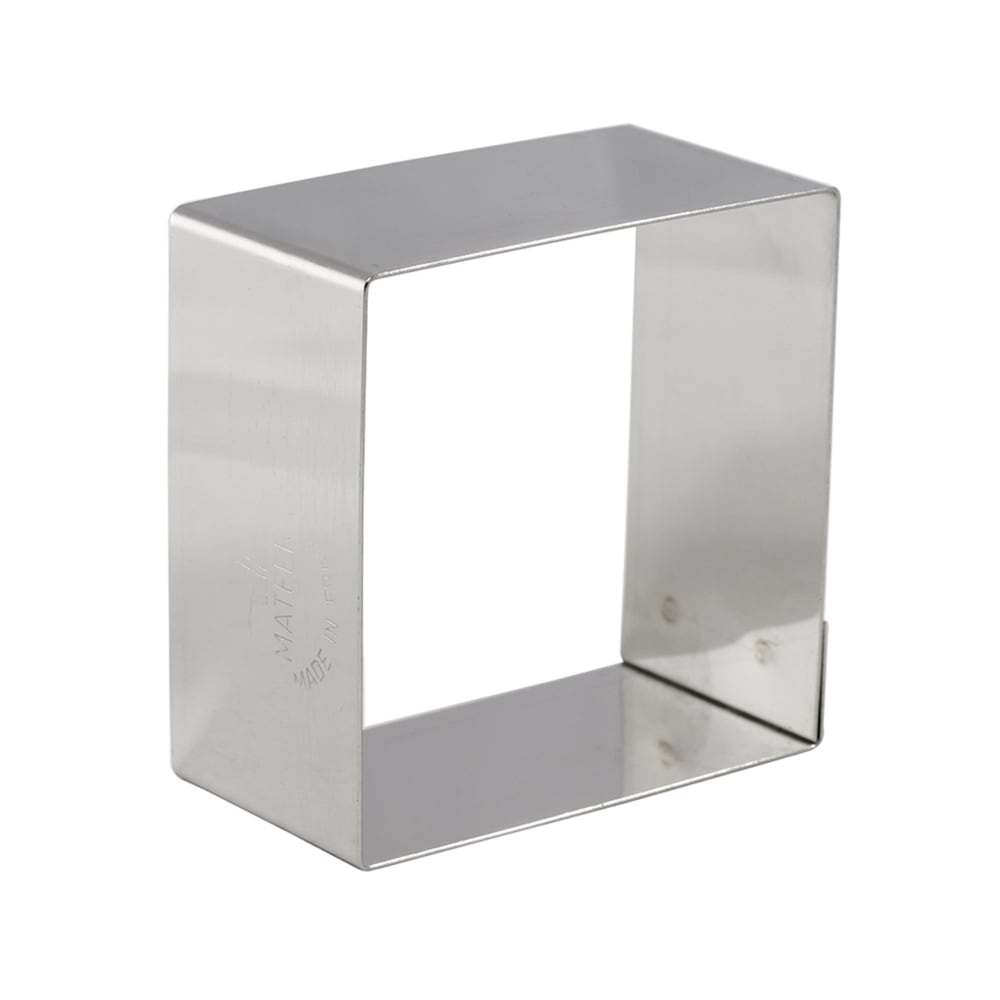 Matfer Bourgeat 376001 2 1/4" Square Nonnette Ring, Stainless Steel