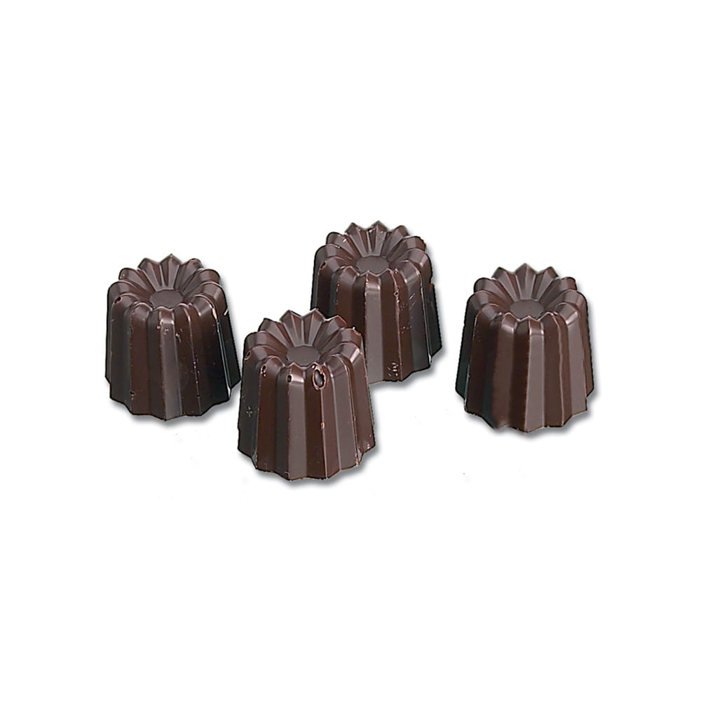 Matfer Bourgeat 380108 Small Cannele Chocolate Mold w/ 40 Sections - Polycarbonate, Transparent