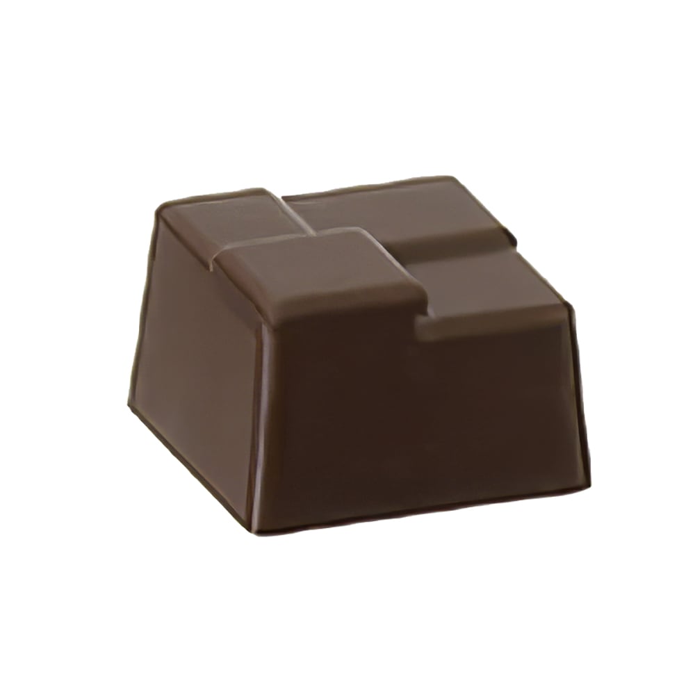 Matfer Bourgeat 380112 Wickerwork Square Chocolate Mold w/ 24 Sections - Polycarbonate, Transparent