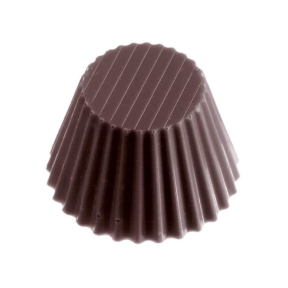 Matfer Bourgeat 380141 Flute Cup Chocolate Mold w/ 24 Sections - Polycarbonate, Transparent