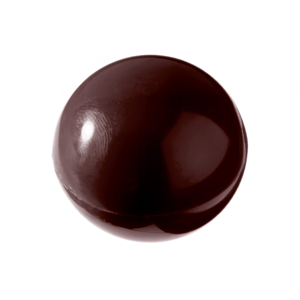 Matfer Bourgeat 380153 Half Sphere with 2 Grooves Chocolate Mold w / 12 Sections - Polycarbonate, Transparent