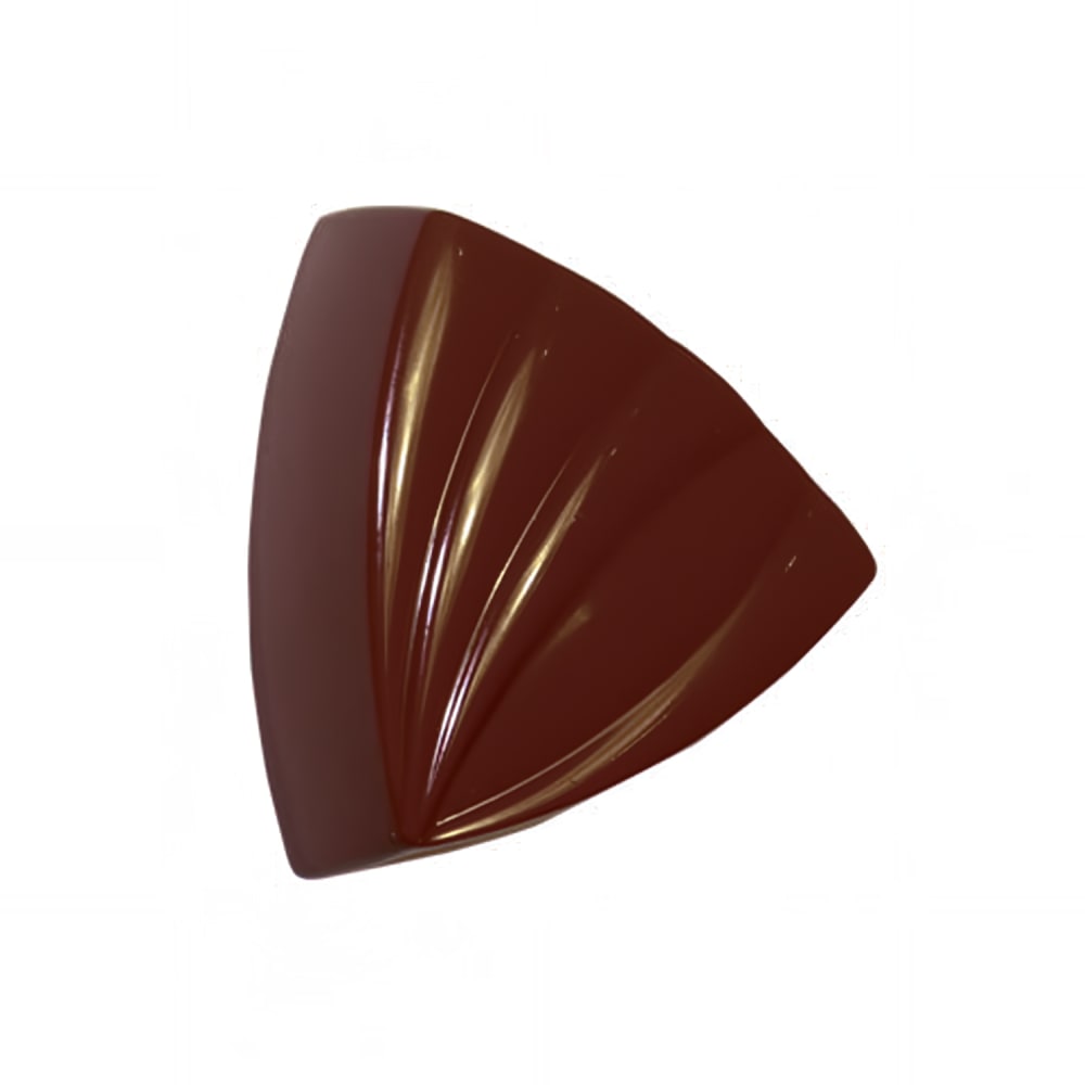 Matfer Bourgeat 380165 Striped Triangle Chocolate Mold w/ 28 Sections - Polycarbonate, Transparent