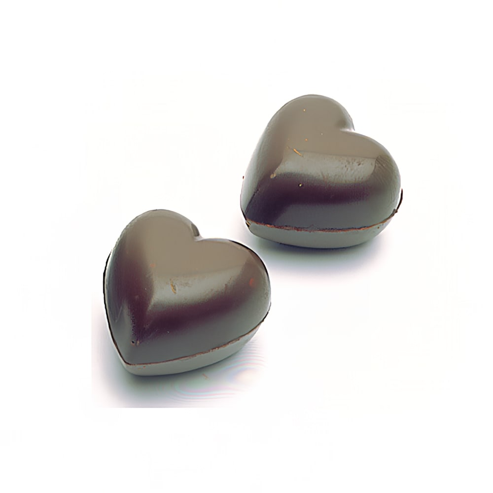 Matfer Bourgeat 380205 Small Hearts Chocolate Mold w/ 36 Sections - Polycarbonate, Transparent
