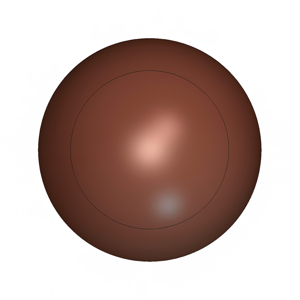 Matfer Bourgeat 382051 Half Sphere Chocolate Mold w / 3 Sections - Polycarbonate, Transparent