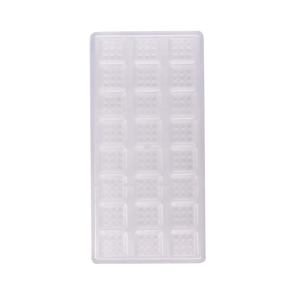 Matfer Bourgeat 383407 Lego Piece Chocolate Mold w/ 24 Sections - Polycarbonate, Transparent