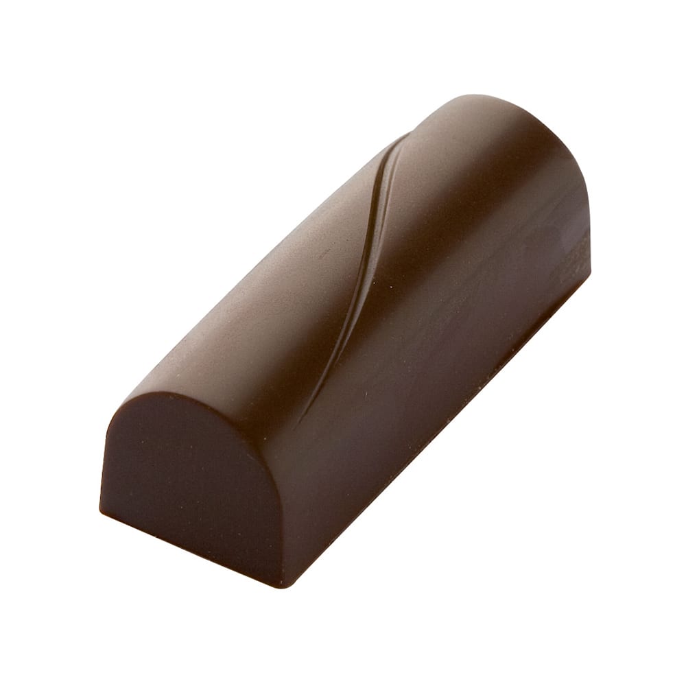Matfer Bourgeat 383408 Comma Bullion Chocolate Mold w/ 24 Sections - Polycarbonate, Transparent
