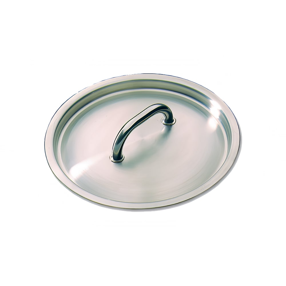Matfer Bourgeat 692024 9 1/2" Round Sauce Pan Lid, Stainless Steel w/ Welded Handle