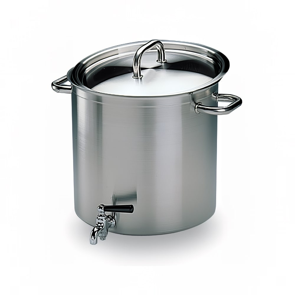 Matfer Bourgeat 694328 18 qt Stainless Steel Stock Pot w/ Faucet - Induction Ready