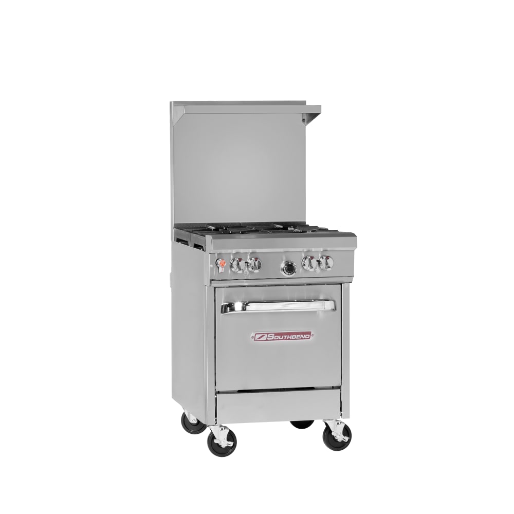 Southbend 4241E 24" 4 Burner Gas Range w/ Space Saver Oven, Liquid Propane