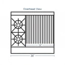 Southbend 4361A-2CR 36" 2 Burner Gas Range w/ Charbroiler & Convection Oven, Liquid Propane thumbnail 2