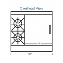 Southbend 4361A-2GR 36" 2 Burner Gas Range w/ Griddle & Convection Oven, Natural Gas thumbnail 2