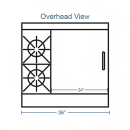 Southbend 4361A-2TR 36" 2 Burner Gas Range w/ Griddle & Convection Oven, Natural Gas thumbnail 2