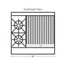 Southbend 4361D-2CR 36" 2 Burner Gas Range w/ Charbroiler & Standard Oven, Natural Gas thumbnail 2