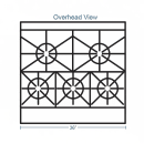 Southbend 4365A 36" 5 Burner Gas Range w/ Convection Oven, Natural Gas thumbnail 2