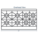 Southbend 4601AA-7L 60" 8 Burner Gas Range w/ (2) Convection Ovens, Natural Gas thumbnail 2