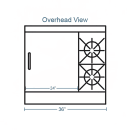Southbend H4361A-2GL 36" 2 Burner Gas Range w/ Griddle & Convection Oven, Liquid Propane thumbnail 2