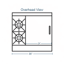 Southbend H4361A-2TR 36" 2 Burner Gas Range w/ Griddle & Convection Oven, Natural Gas thumbnail 2