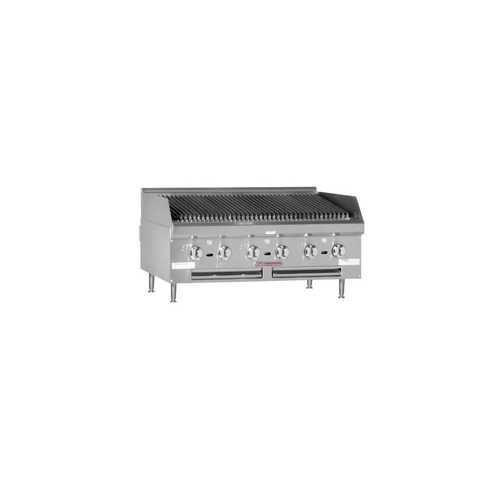 Southbend HDC-60 60" Countertop Cast Iron Radiant Charbroiler, Battery Spark Ignition, Liquid Propane