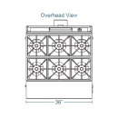 Southbend P36N-BBB-SU 36" 6 Burner Gas Range Top - Modular, Natural Gas thumbnail 2