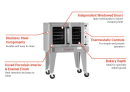 Southbend PCE11B/SI Platinum Bakery Depth Single Full Size Convection Oven - 11kW, 208v/3ph thumbnail 2