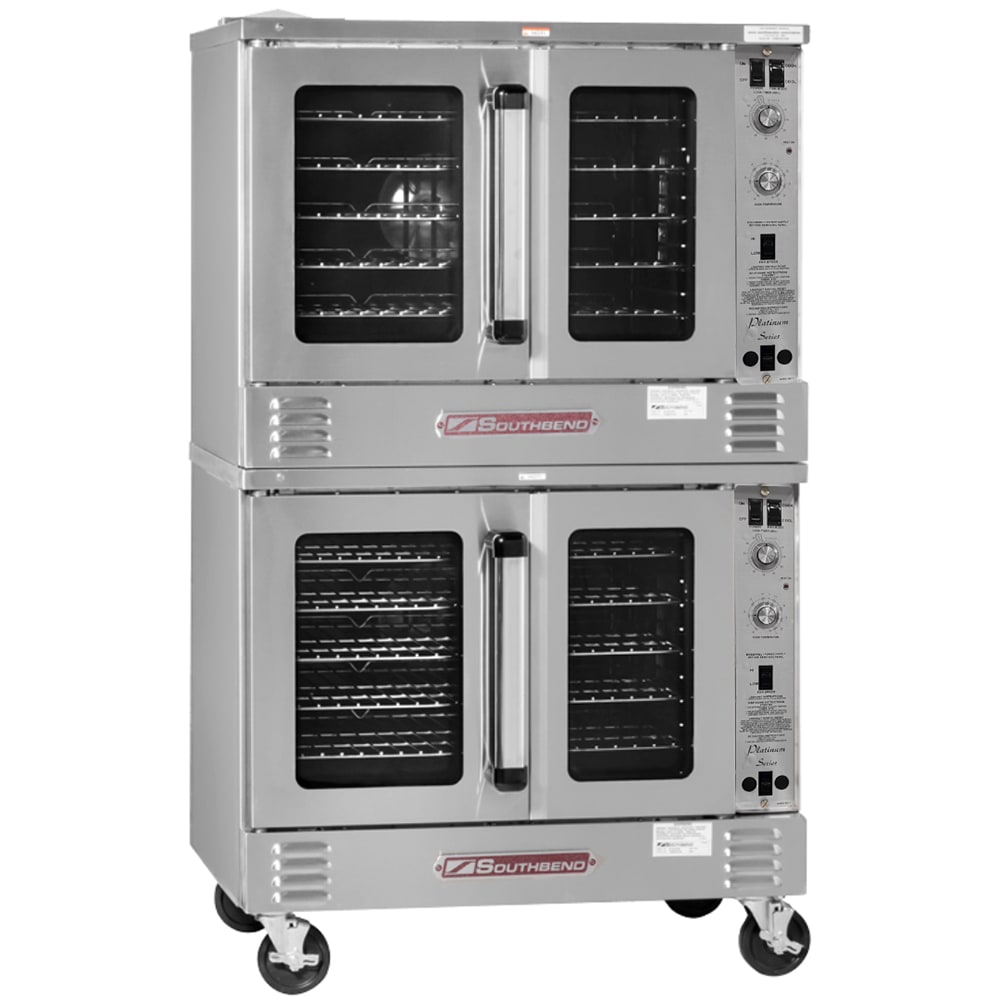 Southbend PCG140B/SI Platinum Bakery Depth Double Full Size Liquid Propane Convection Oven - 70,000 BTU