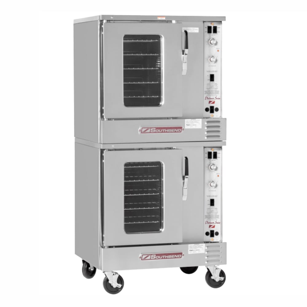 Southbend PCHG60S/S Platinum Double Half Size Natural Gas Convection Oven - 30,000 BTU