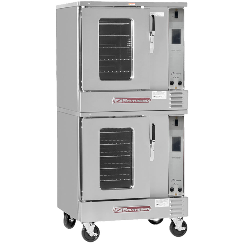 Southbend PCHG60S/T Platinum Double Half Size Natural Gas Convection Oven - 30,000 BTU