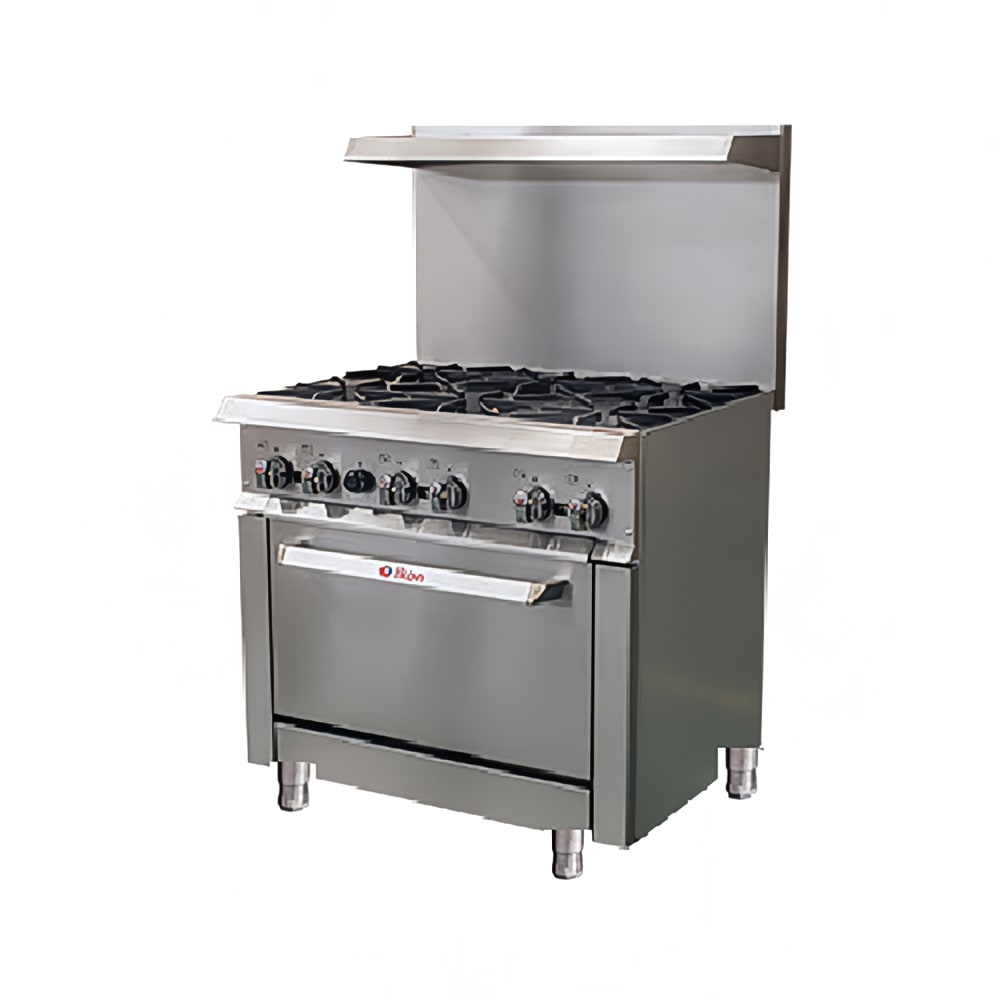 IKON IR-6-36 35 9/10" 6 Burner Gas Range w/ Standard Oven, Natural Gas