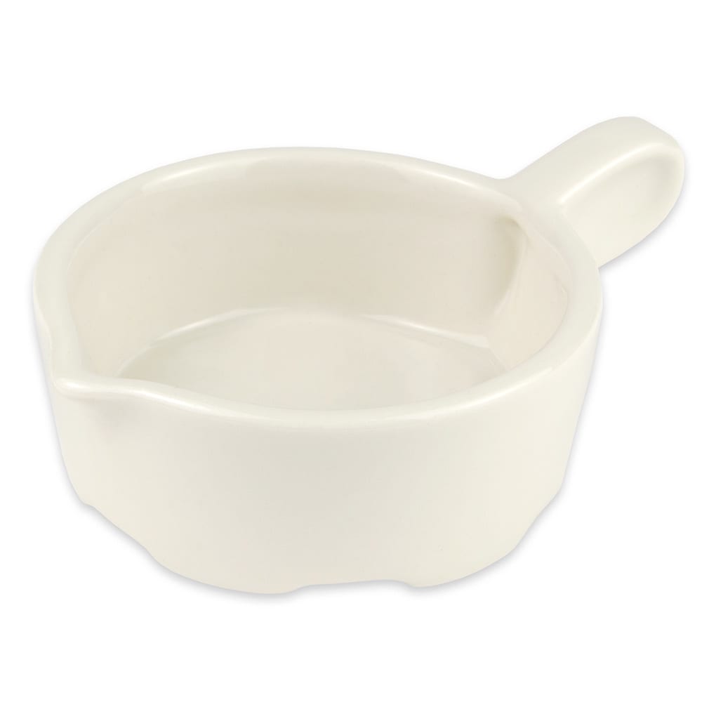 Hall China 3 3/4" Round Sauce Gravy Boat w/ 3 oz Capacity, White (HL11440AWHA)
