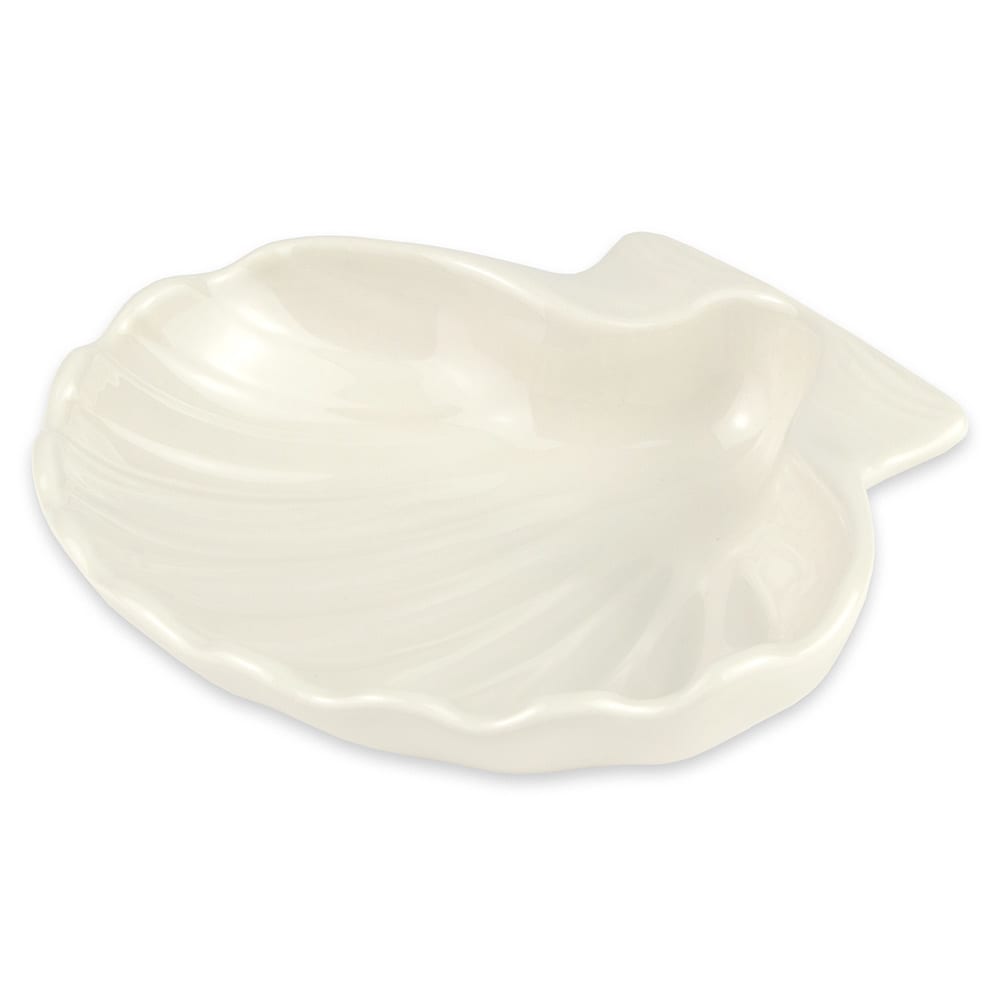 Hall China Shell Shaped Baking Dish w/ 4-1/4 oz Capacity, White (2290AWHA)