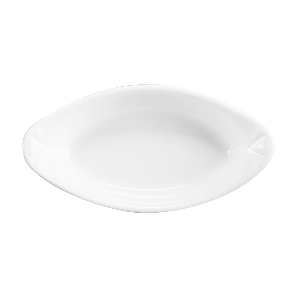 Hall China 8 oz Oval Rarebit/Au Gratin Dish - 8 1/4" x 4 1/4", White (HL45340AWHA)