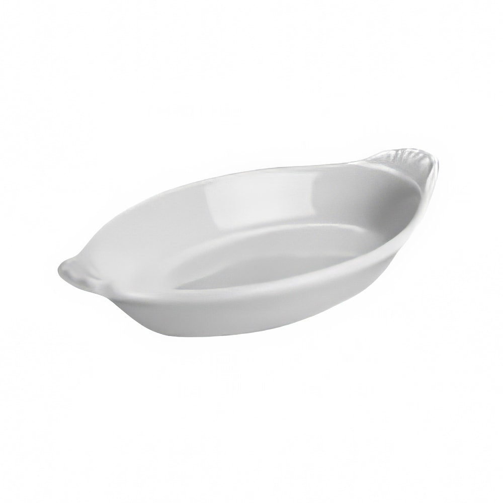 Hall China 8 oz Oval Rarebit/Au Gratin Dish - 8 1/4" x 4 3/8", White (HL5270AWHA)