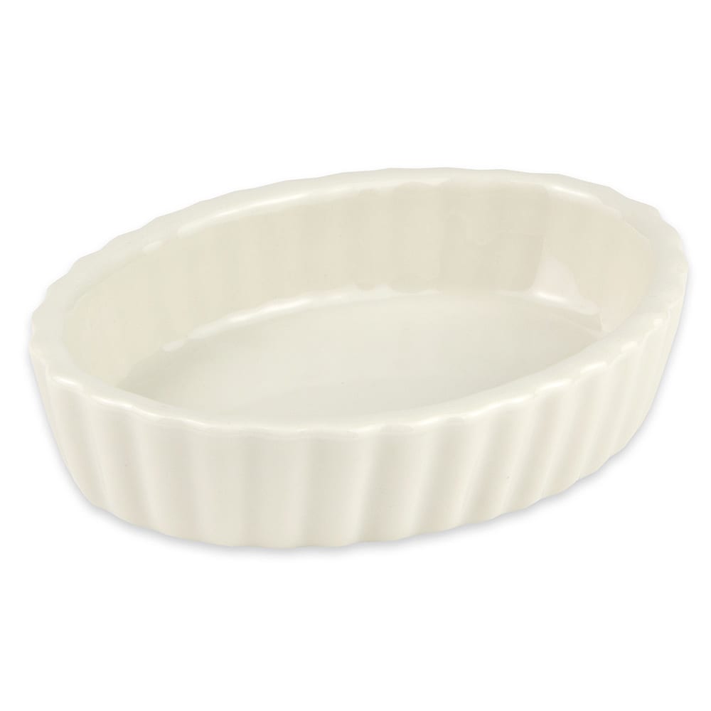 Hall China 3 oz Fluted Souffle Dish - China, White (HL8510AWHA)