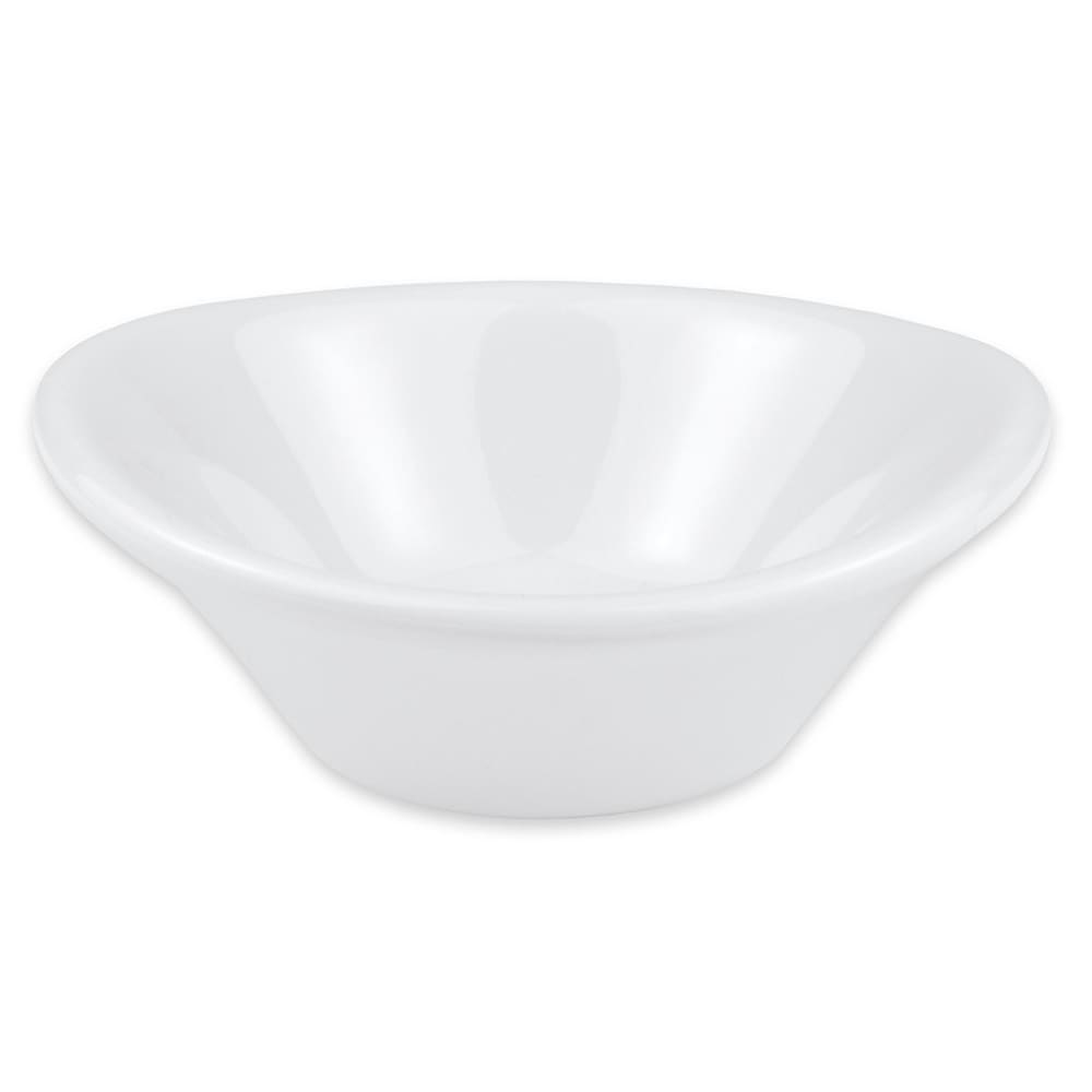 Hall China 1 1/2 oz Jelly/Butter Condiment Dish - China, Bright White (HL9170ABWA)