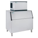ITV Ice Makers 480 lb Spika Full/Half Cube Ice Machine w/ Bin - 860 lb, Storage, Water Cooled, 115v (SPIKA MS 500/S-900) thumbnail 2