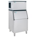 ITV Ice Makers 480 lb Spika Full/Half Cube Ice Machine w/ Bin - 510 lb Storage, Water Cooled, 115v (SPIKA MS 500/S-500) thumbnail 2