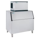 ITV Ice Makers 480 lb Spika Full/Half Cube Ice Machine w/ Bin - 860 lb Storage, Water Cooled, 115v (SPIKA MS 500/S-900) thumbnail 2