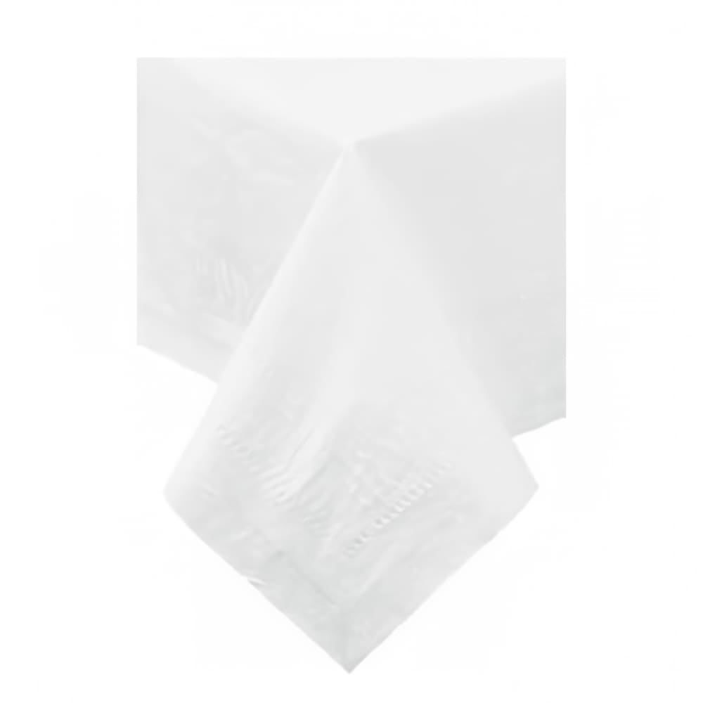 Hoffmaster Disposable Tablecloth - 54" x 108", Poly/Tissue, White (210130)