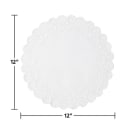 Hoffmaster 12" French Lace Doily - Paper, White (500535) thumbnail 2