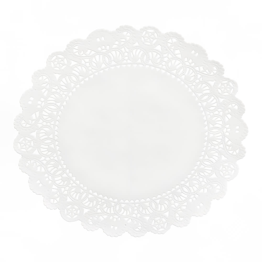 Hoffmaster Lapaco 8" Normandy Lace Doily - Paper, White (102-408)