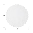 Hoffmaster 6" French Lace Doily - Paper, White (500532) thumbnail 2