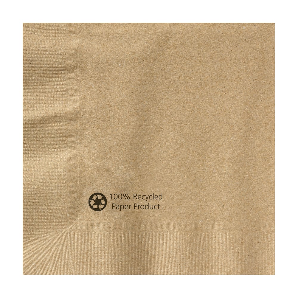 Hoffmaster 1/4 Fold Beverage Napkins - 1 ply, Brown (126378)