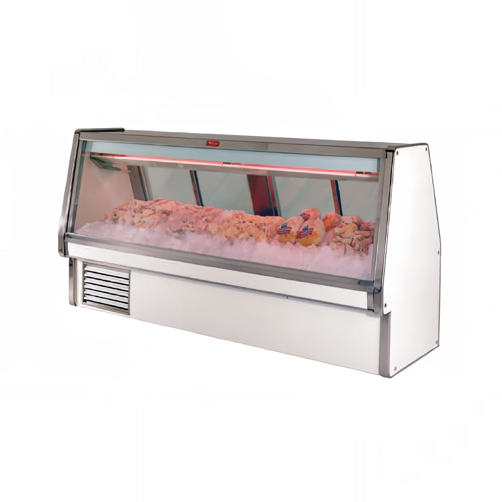 Howard-McCray 148 1/2" Full Service Fish/Poultry Case w/ Straight Glass - (6) Pans, 115v (SC-CFS34E-12-LED)
