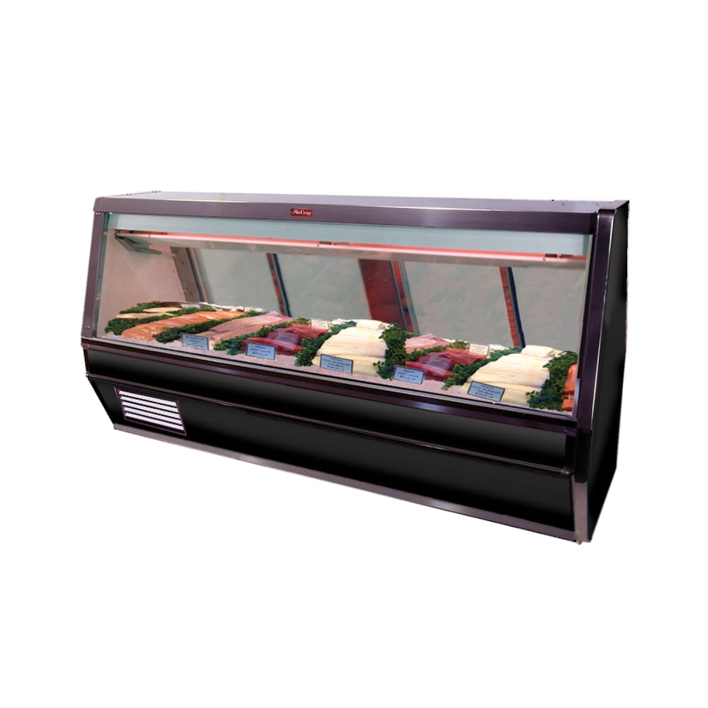 Howard-McCray 124-1/2" Full Service Fish/Poultry Case w/ Straight Glass - (5) Pans, 115v (SC-CFS40E-10-LED)