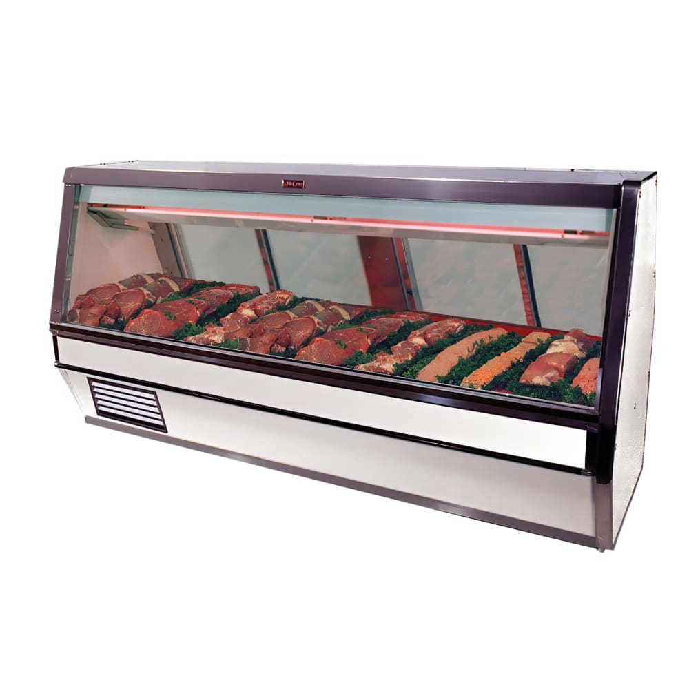 Howard-McCray 75 1/2" Full Service Red Meat Case w/ Straight Glass - (1) Level, 115v (SC-CMS40E-6-LED)