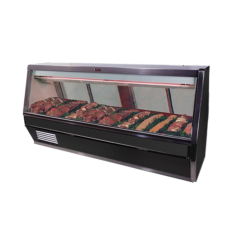 Howard-McCray 100 1/2" Full Service Red Meat Case w/ Straight Glass - (1) Level, 115v (SC-CMS40E-8-BE-LED)