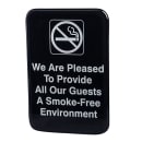 Update S69-1BK No Smoking Sign - 6" x 9", White on Black thumbnail 3